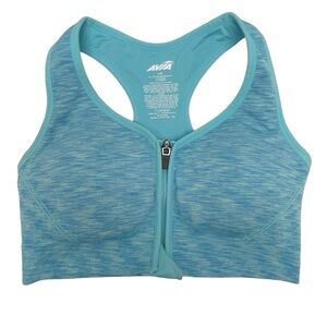 Avia Athletic Sports Bra Razor Back Turquoise Blue Kid's Girl's Size Large
